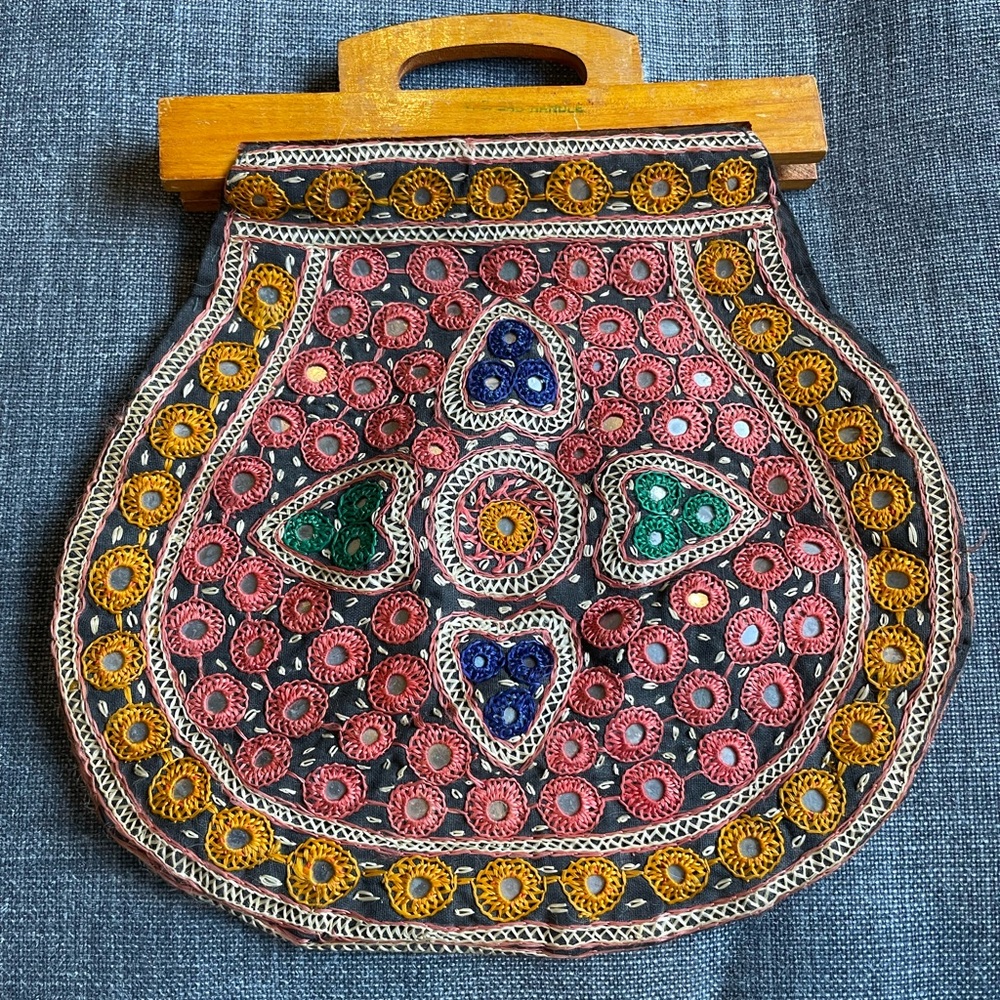 Embroidered Multicolor Handbag
